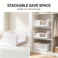 Organisateur de tiroir pliable en plastique pour la maison, boîte de rangement pliable pour vêtements pour chambre à coucher