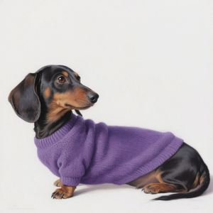 Maglione di Lusso Personalizzato Joymay per Cani Bassotto, Alta Qualità, Tinta Unita, in Poliestere, per Esterni, Caldo, Design Esclusivo - Product Image 4