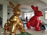 Miroir gonflable personnalisé de dessin animé lapin lapin ours méduse requin canard modèle cochon pour la décoration publicitaire