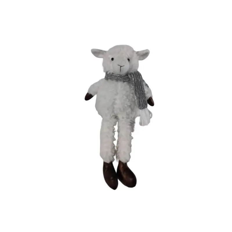 Bonecos decorativos para artesanato de tecido, bonecos de ovelha sentados, decoração interna, com mão, faça roupas, boneco de natal
