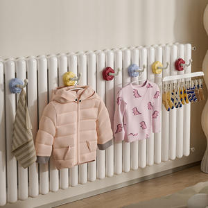 ตะขอแขวนหม้อน้ำสีแดงสไตล์เรโทร แบบแขวนเดี่ยวทรงกลม สำหรับเก็บท่อทำความร้อนในครัวเรือน - Product Image 4