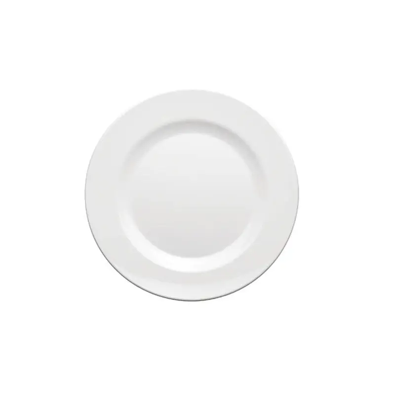 Hotel A5 Melamine Dinner Plates Wide Rim Blank Melamine Plate 9 inch White Round Dinner Plate