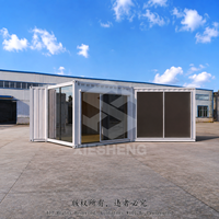 Café Conteneur de Luxe Portable Grande Capacité, Kiosque Restaurant Modulaire, Cabine Modulaire Portable Multi-scènes pour Jardin et Bureau