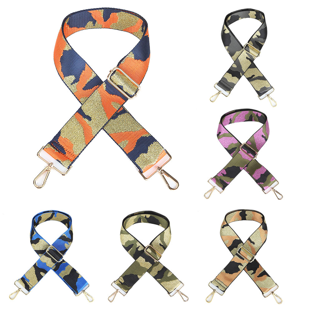 Correa De Hombro Ajustable Para Bolsos - Ancha, De Lona Marrón, Universal, Longitud 75-130 Cm