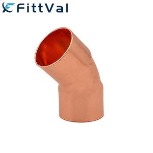 定制铜90度弯头配件15毫米制冷剂自焊料铜空气配件 - Product Image 3