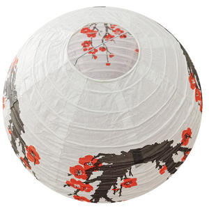 12 بوصة صينية يابانية تصميم الكرز ورقة فانوس مصباح الظل للمطعم الياباني الكنيسة الزفاف هدية العام الجديد الحفلات الحسّبات - Product Image 5