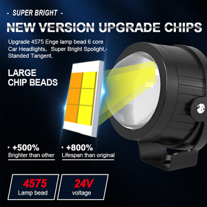 Lente de proyector Led de 3 pulgadas, lámpara antiniebla para coche, luz de trabajo de doble Color de 110W, lámpara de conducción antiniebla H11 para motocicletas, coches, camiones, todoterreno - Product Image 5