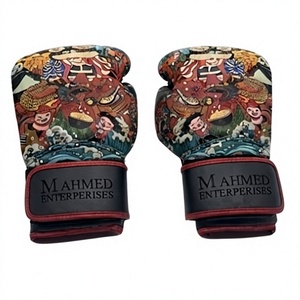 Guantes de Boxeo MMA de Cuero Vacuno con Logotipo Personalizado para Entrenamiento Profesional - Product Image 1