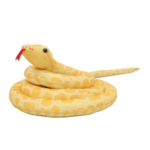 Venta al por mayor muñeco de peluche suave animal de peluche gigante <span class=keywords><strong>serpiente</strong></span> de peluche <span class=keywords><strong>Boa</strong></span> dorada serpientes emulacionales juguetes de peluche - Product Image 1