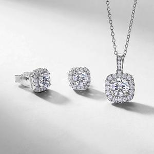 थोक इजी 925 स्टर्लिंग चांदी वर्ग लैब में उगाई हुई हीरे की पेलेंट हार ओम कस्टम ठीक गहने - Product Image 5