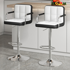 Chaises de <span class=keywords><strong>bar</strong></span> nordiques, meubles de comptoir pas chers, pivotantes, en métal, avec dossier en cuir, modernes, luxueuses, tabourets de <span class=keywords><strong>bar</strong></span> hauts <span class=keywords><strong>pour</strong></span> <span class=keywords><strong>table</strong></span> de <span class=keywords><strong>bar</strong></span> - Product Image 1
