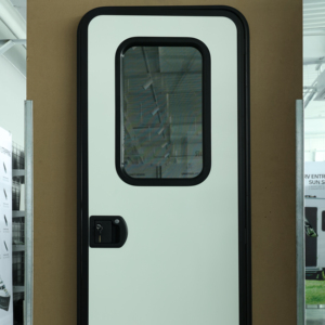 Puerta de Entrada para RV de Aleación de Aluminio + Vidrio Templado, Piezas para Caravana, Remolque, <span class=keywords><strong>Camper</strong></span>, Personalizable - Product Image 1