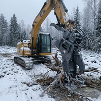 Cisaille à souches LISEN pour recyclage du bois avec moteur, coupe-racines de précision pour le traitement de la biomasse et la récolte du bois