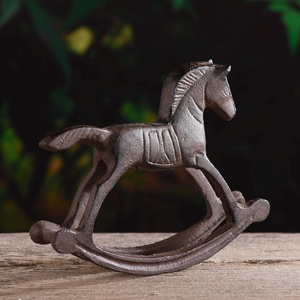 Statue de cheval <span class=keywords><strong>à</strong></span> bascule <span class=keywords><strong>en</strong></span> fonte décoration de jardin statue de jardin <span class=keywords><strong>en</strong></span> <span class=keywords><strong>métal</strong></span> cadeau de butée de porte de cour de patio - Product Image 4
