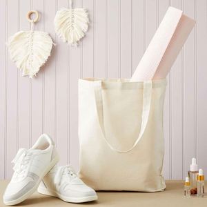 Meilleurs sacs fourre-tout en toile réutilisables pour la plage, écologiques, avec compartiments, lavables, pour les courses, les courses d'épicerie, sacs fourre-tout en coton décontractés - Product Image 6