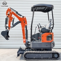 Mini-excavatrice FULCORE avec service après-vente complet, capacité de la benne de 0,02 m³, faible pression au sol pour la construction