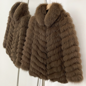 OFTBUY Brésil Vente Chaude Manteau en Véritable Fourrure de Renard pour Femme, Veste Réversible Double Face, Couleur Personnalisée, OEM, Vente en Gros, Court 60cm, Long 70cm - Product Image 3