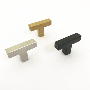 China Kosin Cabinet Drawer <strong>Door</strong> Square Brush Gold <strong>Black</strong> Stainless Steel Single Hole <strong>Knob</strong> Handle and <strong>Knob</strong> - Product Image 1