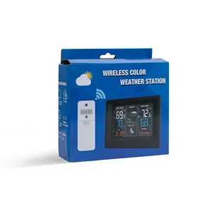 Digitale Wireless colorato stazione meteo con allarme, orologio, sensore a distanza per la temperatura esterna interna previsione di umidità
