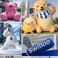Escultura de Mascota de Dibujos Animados de Gran Tamaño Hecha a Medida, Estatua de Personaje de Marca Personalizada Impermeable de Fibra de Vidrio para Campañas en Plazas al Aire Libre