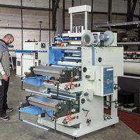 Machine d'impression flexographique pour sacs en plastique, film non tissé et papier, impression 2 couleurs, prix usine