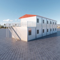 Case prefabbricate prefabbricate di fabbrica prefabbricate di lusso di 40 piedi 13 camere singole contenitore flat pack casa a 2 piani
