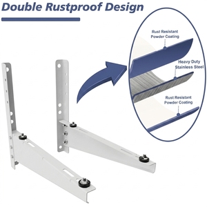 Soporte de Pared para Unidad Exterior de Aire Acondicionado, Soporte para Bomba de Calor sin Ductos, HVAC, Acero Galvanizado, Mini <span class=keywords><strong>Split</strong></span> - Product Image 3