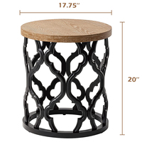 Tables basses centrales de salon de style élégant Table basse en bois massif de style rétro et fer
