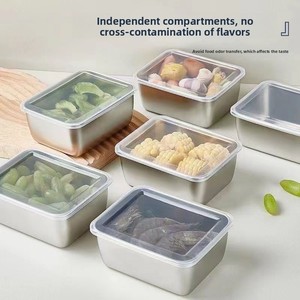 Stainless Steel Japanese-Style Airtight Triple Tier <b>Large</b> Capacity Portion Containers Lids Food-Grade Freshness Preserving <b>Boxes</b> - Product Image 2
