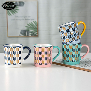 Tasse à café en céramique blanche personnalisée à impression complète, <span class=keywords><strong>lot</strong></span> stocké en gros, grès New Bone China pour micro-ondes et lave-vaisselle - Product Image 5
