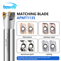 Barre de fraisage d'épaulement à angle droit indexable BAP300R EAP400R pour plaquettes APMT1604 APKT1604, 55HRC, anti-vibration, pour fraisage CNC
