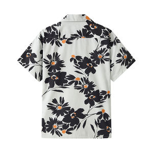 Custom Eco Friendly Hawaiian <b>Style</b> Digital Printed 100% Cotton Poplin Short Sleeve Beach & Vacation Shirt - Product Image 1