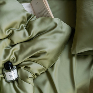 Bán buôn Tùy chỉnh màu xanh lá cây Lyocell Duvet cover <span class=keywords><strong>Set</strong></span> & Tấm <span class=keywords><strong>Set</strong></span>, sinh thái thân thiện, siêu mềm mại và thoáng khí, khách sạn/Boutique số lượng lớn đơn đặt hàng - Product Image 3