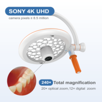 Système de caméra chirurgicale LED électrique 4K UHD pour dentisterie (type chariot) Température de couleur réglable, CRI élevé 96, éclairage 100 000 LUX