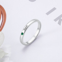 Nouvel Arrivage Décembre Bague Personnalisable DIY Incrustée de Diamants, en Alliage de Cuivre Gravé, Plaqué Argent, Plaqué Or Rose, Plaqué Or, Style Couple