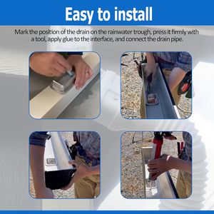 Factory Supply Aluminum Heavy Duty Aluminum Square Gutter <strong>Downspout</strong> <strong>Outlet</strong> for Building Rainwater Drainage - Product Image 4