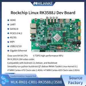 บอร์ดพัฒนา MILIANKE MLK-RK01-CR01-RK3588/RK3588J Rockchip 6TOPS Mali-G610 MP4 GPU สำหรับการเรียนรู้ AI และการประมวลผลข้อมูล MLK-RK01-CR01-RK3 - Product Image 3