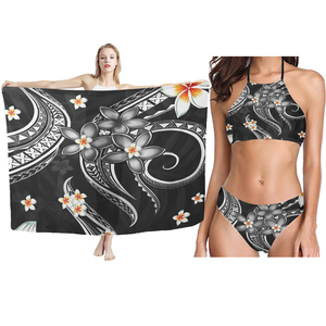 <span class=keywords><strong>Pareo</strong></span> de Playa <span class=keywords><strong>Grande</strong></span> para Mujer, Tipo Sarong, Estampado, de Algodón Twill, 1 Pieza - Product Image 3