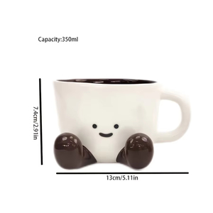 Cangkir keramik kaki lucu kualitas tinggi cangkir kopi kartun cangkir air minum kreatif cangkir susu sarapan untuk hadiah Festival teman - Product Image 2