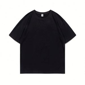 Design Custom Summer Short Sleeve T-<b>shirt</b> Pure Cotton Men's Loose Top Round Neck Solid Color T-<b>shirt</b> - Product Image 2