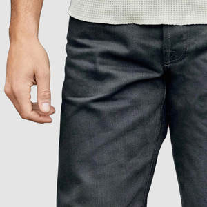 بنطلون جينز ضيق من الدنيم الخام عالي الجودة بوزن 14 أونصة مع شعار مخصص، بنمط عتيق جديد للعمل - Product Image 5