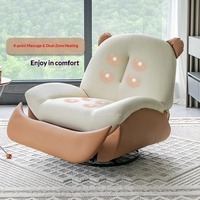 Fauteuil de massage électrique en cuir écologique, convertible en canapé d'angle pour une personne, idéal pour petits appartements, style crème, pour salon
