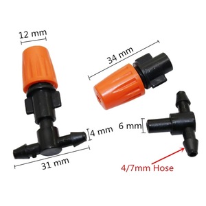 Gotero Ajustable con 47 Boquillas Capilares en T, Microaspersor de Plástico para Riego de Jardín, Aspersor de Riego Automático - Product Image 3