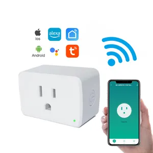 15A Excellent Smart Wall Tuya US Type Wifi Power Plug Works With Alexa Google Home