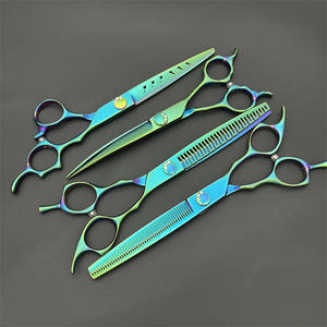 Tijeras de peluquería para mascotas de 7 pulgadas con dientes finos, de acero inoxidable, para cortar el pelo de perros, herramienta de belleza - Product Image 4