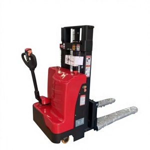 Chariot à palettes électrique portatif, transpalette manuel 1,5 tonne, transpalette hydraulique avec déplaceur latéral, pompe et moteur, équipement de construction - Product Image 1