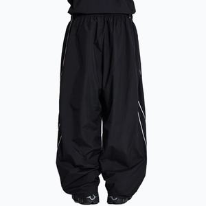 Pantalon en polyester avec passepoil pour homme, couleur unie, OEM, pantalon de sport streetwear pour homme, taille élastique, coupe ample décontractée, pantalon de jogging baggy - Product Image 6