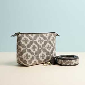 Block Print Crossbody Bag Wholesale Boho Sling Bag with <b>Strap</b> Handmade Cotton Pouch Travel Organizer Export India - Product Image 3
