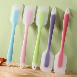 Silicone Spatula For Kitchen Scraper Long Cake Food Grade Heat Resistant Baking Pastry Tools Equipment Cutter Cooking Molds