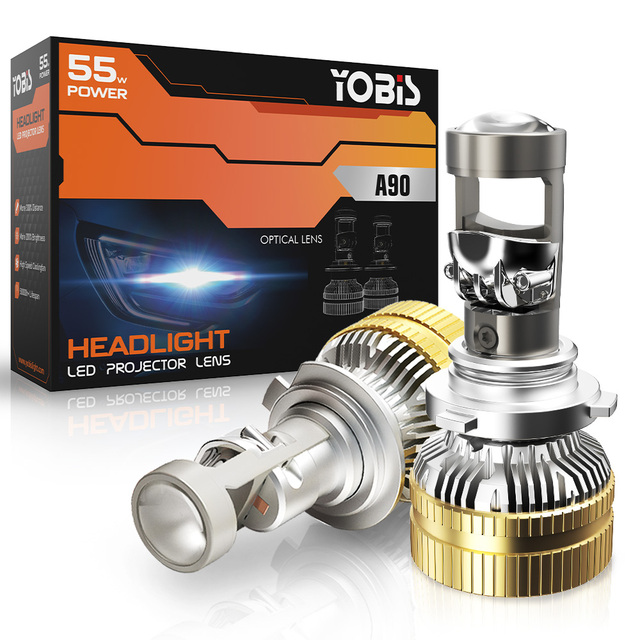 YOBIS 2025 New A90 110W 12000LM Super Bright Projector Lens High Low Beam LED Headlight Canbus H4 H7 H11 9005 Auto LED Headlight